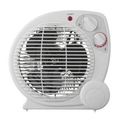 1500-Watt Electric Fan Forced Portable Heater, White