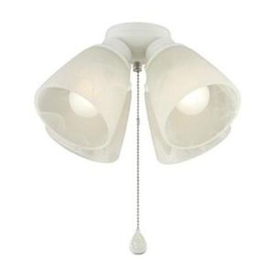 Harbor Breeze 4-Light White Ceiling Fan Light Kit with Smart Twist and Frosted Ribbed Glass or Shade