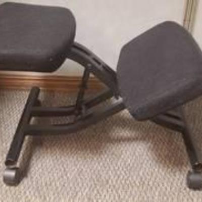 Adjustable Ergonomic Style Office Chair ~ Black Tweed Fabric