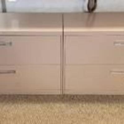 2 Metal 2 Drawer Lateral File Cabinets ~ Each one measures 42 in. x 18 in. x 28 in.
