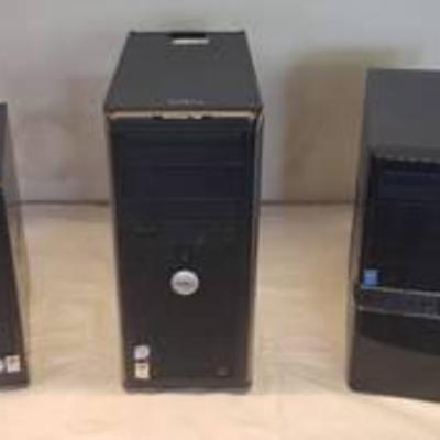 Lot of 3 Computer Towers ~ 2 Dell Optiplex 755 and 1 unknown
