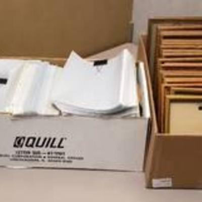 Box of Plastic Document Protectors and Box of 8 x 10 in. Document Frames