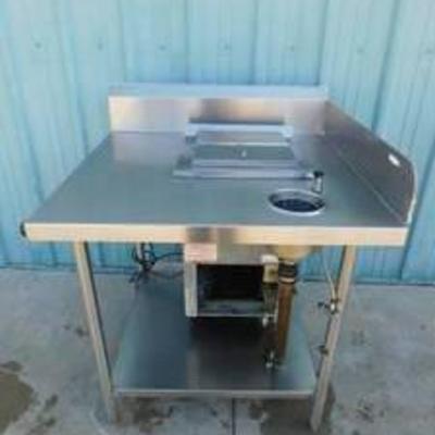 Stainless Table With Dipping Cabinet