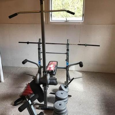 Weight Bench and Exercise Equipment