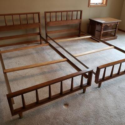 Twin Bed Frames and End Table
