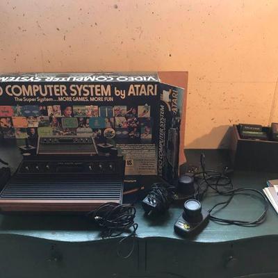 Atari CX-2600 Game System with Extras