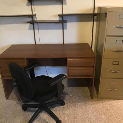 Desk File Cabinet and Chair