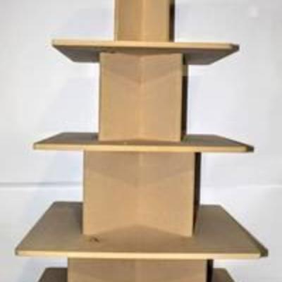 Huge Tiered Merchandising Display  Rack (5 Tiers) 60 Tall x 37 Squared largest lowest Rack