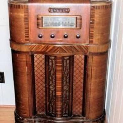 Antique Motorolla Standing Radio Cabinet- Beautiful