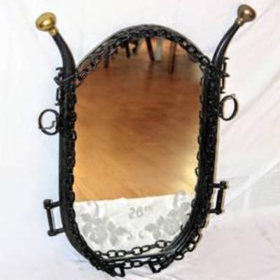 Interesting Hanging Wall Mirror 26 tall x 20.5 wide, Says 25 Years