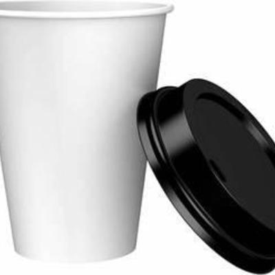 Amazon Brand - Solimo 12oz Paper Hot Cup with Lid