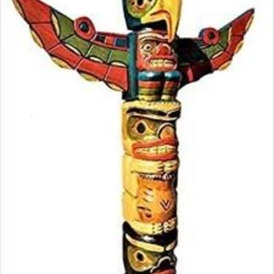 All Seas Gorgeous 20 Handcarved Wood Totem Pole with Detachable Wings