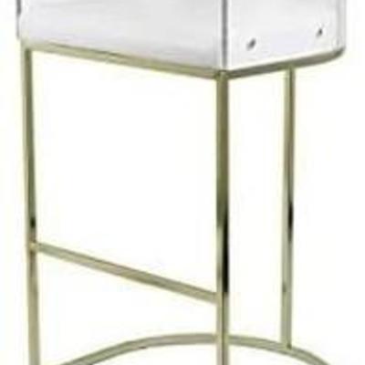 Bombay LULU Bar Stool,36 Inches High,Clear,White,Gold