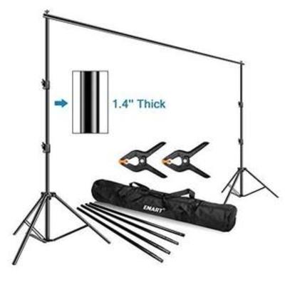 Emart Photo Video Studio Backdrop Stand,10Ãƒ12ft Heavy Duty Adjustable Photography Muslin Background Support System Kit.Some parts may be...