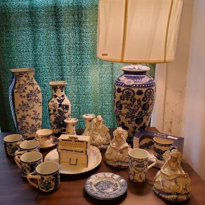 Blue & White Collectibles