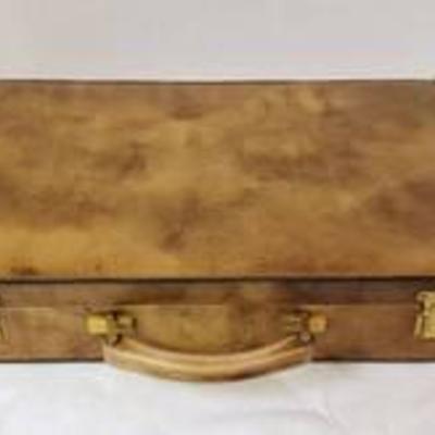 Vintage Slimline Light Brown Leather BriefcaseAttache Case ~ Made in Italy ~ Keys inside ~ Very Light Usage ~ 18 in. x 14 in. x 3 in.