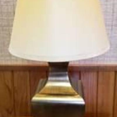 Large Antique Brass 3-way Lamp ~ Works ~ 42 in. tall