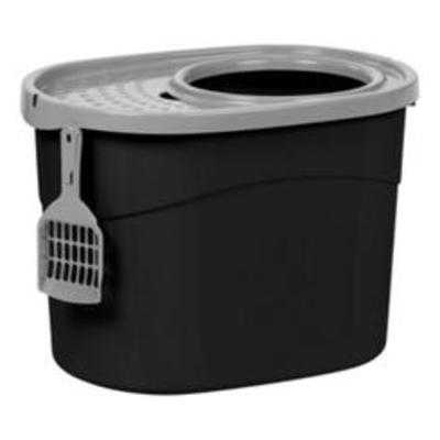 (3) Cat Litter Box with Scoop, Top Entry Lids Not Included, Scoop Included, 1 Appears Cracked