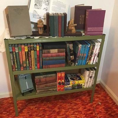 Classic Books & Metal Shelf