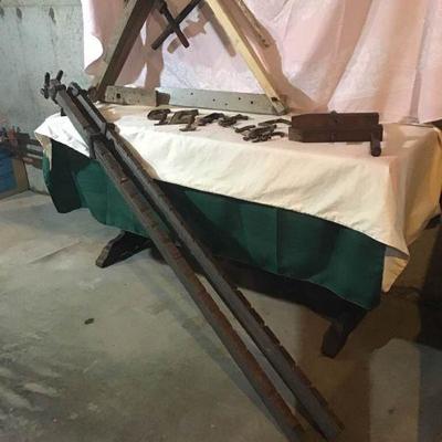 Vintage Wood & Metal Clamps