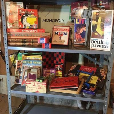 Vintage Board Games, Monopoly, Parcheesi, & More