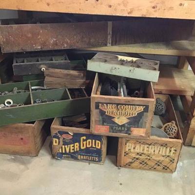 Mystery Lot - Vintage Wood Boxes, Hardware & ????