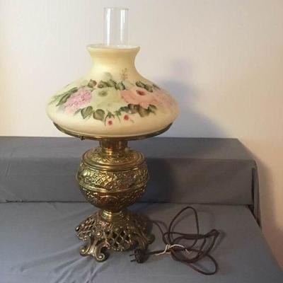 Antique Oil-Electrified Lamp