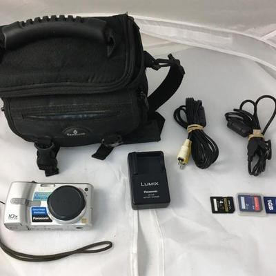 https://www.ebay.com/itm/114171691950 KB0054: Panasonic Lumix Digital Camera DMC-TZ1 with cords, sd cards, and bag $25 (Includes: camera,...