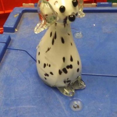 https://www.ebay.com/itm/124135505329 BOX070o FOLK ART GLASS HAND BLOWN DALMATIAN DOG FIGURINE $10.00
