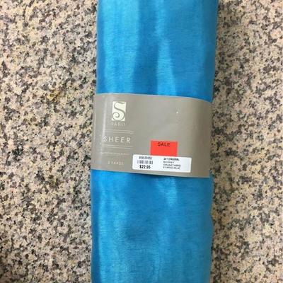 https://www.ebay.com/itm/114171767931 KB0068: Sheer Blue Polyester Fabric, 5 yards $5