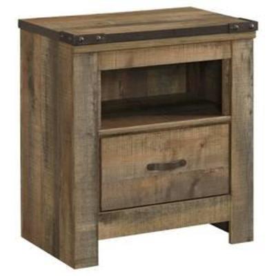 Ashley Furniture Signature Design - Trinell Warm Rustic Nightstand - Casual Master Bedroom End Table - Brown