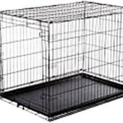 AmazonBasics Single-Door Folding Metal Dog Crate - Large (42x28x30 Inches)
