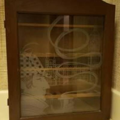 WoodGlass 16 Pipe Holder Wall Cabinet ~ London Design ~ 16 in. x 20 12 in. x 4 in.