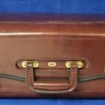 Hit Briefcase Attache Leather Hard Shell Combo Lock (311) Bag Brown