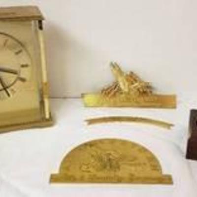 Seth Thomas Brass Desk Clock (Battery Powered), Insurance Memorabilia and Coasters