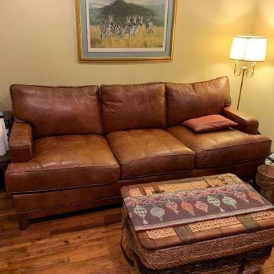 Ethan Allen leather sofa