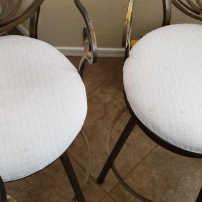 *PRESALE #61 - 4' Glasstop Round Metal Kitchen Table w/ 4 Matching Chairs & 2 Matching Counter Stools (24