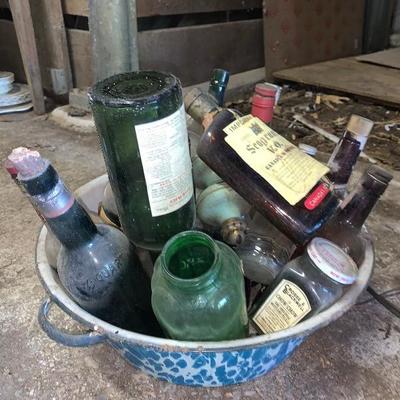 splatterware & old bottles