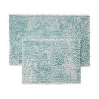 Elle 2-pc. Thick & Thin Glacier Noodle Bath Rugs - Light Turquoise - Elle