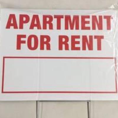 (2) Custom Product Solutions Rectangle Apartment For Rent Yard Signs