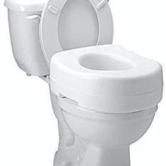 Carex Toilet Seat Riser - Adds 5 Inch of Height to Toilet - Raised Toilet Seat With 300 Pound Weight Capacity - Slip-Resistant