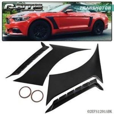 For 15-17 Ford Mustang ABS Front Side Fender Scoops Vent Guard Trim