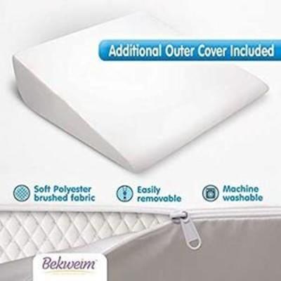 Bed Wedge Pillow  2 Cover Included  Unique Design for Multi Position Use