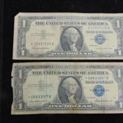 2 1957 Series Silver Certificates