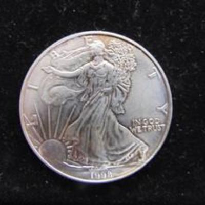 1998 Silver Eagle -1 Oz .999 Fine Silver