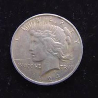 1924 Peace Dollar - Silver - Circulated - ungraded