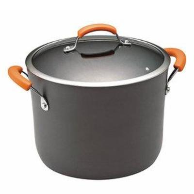 #Rachael Ray Hard-Anodized Cookware 10 qt Covered Stockpot with Orange Handles#Rachael Ray Hard-Anodized Cookware 10 qt Covered Stockpot...