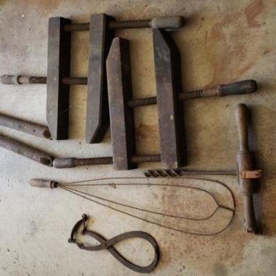 Vintage wood clamps