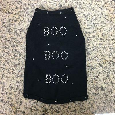 https://www.ebay.com/itm/124141935668 KB0067: Bedazzled Dog Clothing "BOO" Small (1)