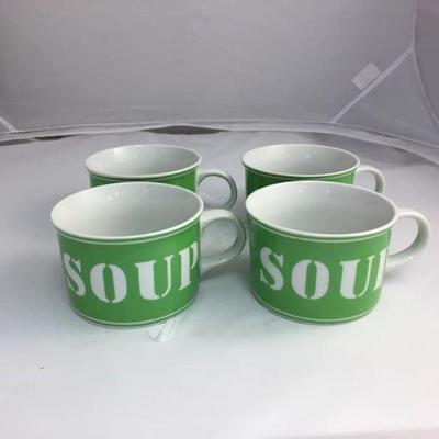 https://www.ebay.com/itm/124128661717 KB0037: 4 'Soup' Mugs $10
